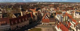 Zeitz aerial view old town germany Saxony-Anhalt Von artefacti