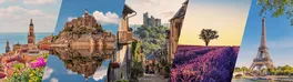 France's famous landmarks collage Von Stockbym
