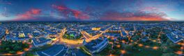 darmstadt city germany aerial cityscape 360° blue hour Von Mathias Weil