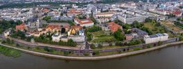 Aerial view around the old town in the city Marburg, on an sunny spring noon Von Tomas