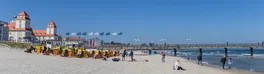 Panorama of the sea bridge and Kurhaus hotel in Binz on Rugen island, Germany Von venemama