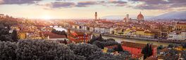 Florence (Firenze, Italy. Sunset panorama. Evening view at ancient city. Von Yasonya