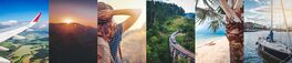 Travel concept background. Summer concept. Header format with copyspace, vertical stories Von olezzo