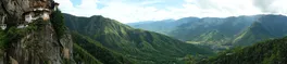 Panoramic view of Tiger's Nest Monastery, Paro Taktsang in Bhutan Von Sharoh