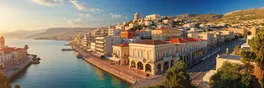 panorama of stunning city Nicosia Cyprus, sunny summer day Von tanya78