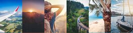 Travel concept background. Summer concept. Header format with copyspace, vertical stories Von olezzo