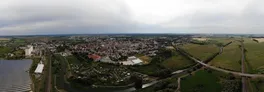 Aerial view of Pasewalk, a town in the Vorpommern-Greifswald district,...Von Sahara Frost